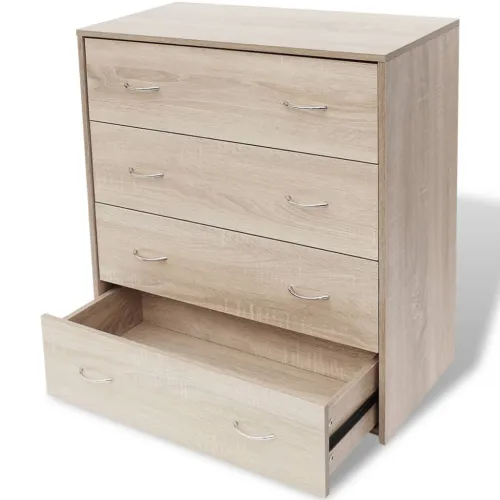 Komoda s 4 ladice 60 x 30,5 x 71 cm boja hrasta - Boja hrasta 1 Boja hrasta Cijena