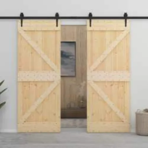 Vrata NARVIK 80 x 210 cm Čvrsta borovina (neobrađena) Prirodna - Prirodna 80 x 210 cm Trokutasti Cijena