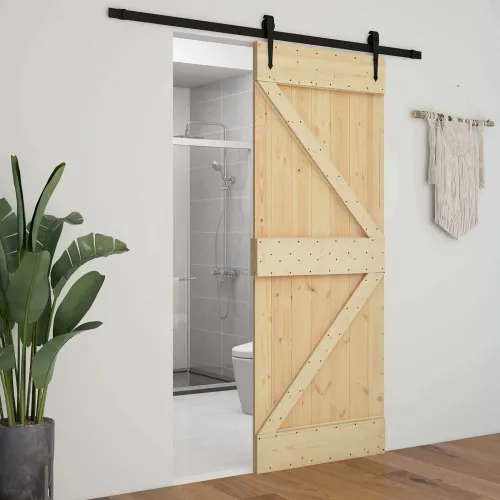 Vrata NARVIK 100 x 210 cm Čvrsta borovina (neobrađena) Prirodna - Prirodna 100 x 210 cm Trokutasti Cijena