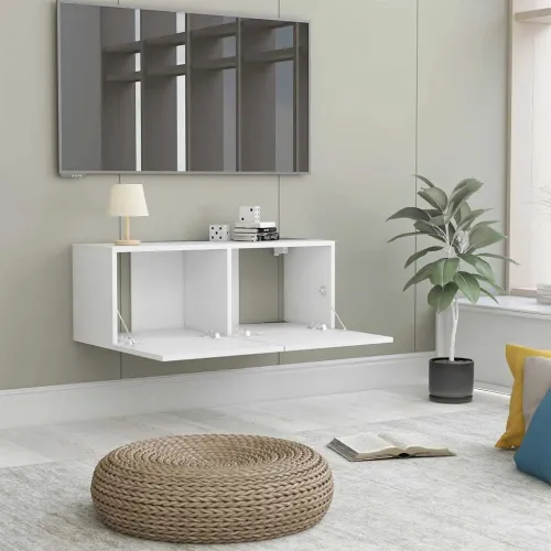 TV ormarić bijeli 80 x 30 x 30 cm od konstruiranog drva - Bijela 80 cm 1 Cijena