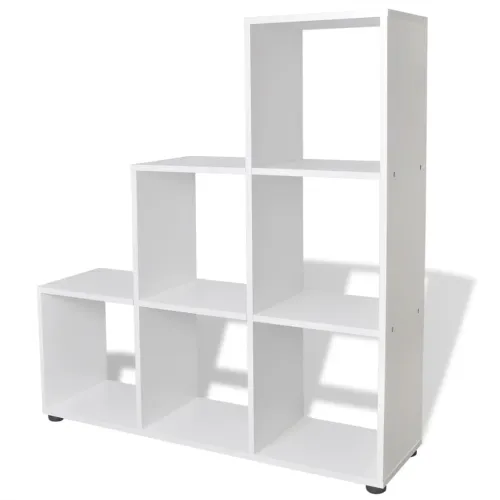Police za knjige/izlaganje u obliku stepeništa 107 cm bijele - Bijela 104 x 29 x 107 cm 1 Bijela Cijena