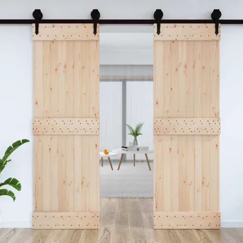 Ravna vrata NARVIK 70x210cm Čvrsta borovina (neobrađena) - Prirodna 70 x 210 cm Normalno Cijena