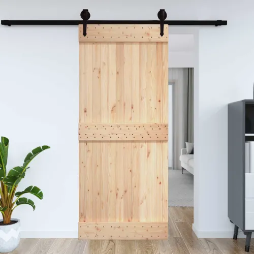 Ravna vrata NARVIK 70x210cm Čvrsta borovina (neobrađena) - Prirodna 70 x 210 cm Normalno Cijena