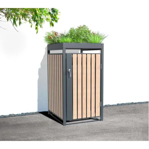 Westmann - Spremište za kantu za smeće s krovom za biljke Planta | 1x240L | 84x68x124 cm - BRANDED IN GERMANY  Cijena