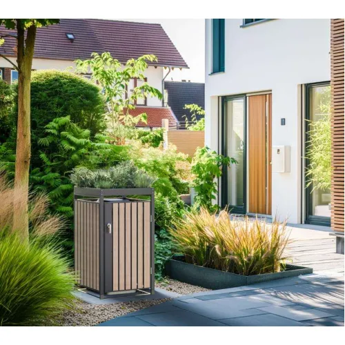 Westmann - Spremište za kantu za smeće s krovom za biljke Planta | 1x240L | 84x68x124 cm - BRANDED IN GERMANY  Cijena