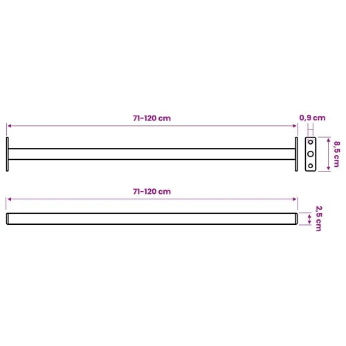 Podesiva sigurnosna šipka za prozore 3 kom. 710 -1200 mm Čelik - 3 Bijeli Cijena