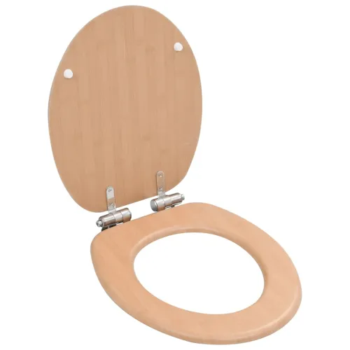 Daska za wc - Toaletna daska s mekim zatvaranjem 2 kom MDF uzorak bambusa - 2 bambus Da Cijena