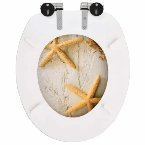 Daska za wc - Toaletna daska s mekim zatvaranjem 2 kom MDF uzorak zvjezdača - 2 Morska zvijezda Da Cijena