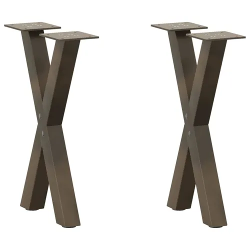 Noge za klub stolić u obliku slova X, 2 kom, prirodni čelik, 38 x (42-43) cm, čelik - Prirodna 38 x (42-43) cm (40 mm) 2 1 Cijena