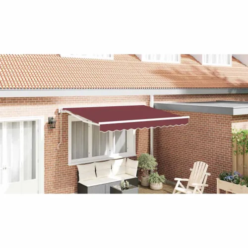 Okvir tende Tamno crvena 300 x 200 cm Poliester s PU premazom - Bordo (bijeli okvir) 3 x 2 m Električna Cijena