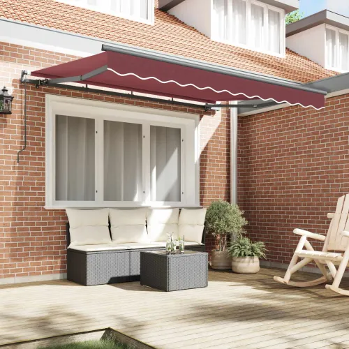 Povlačivi tende Tamno crvena 300 x 200 cm tkanina - Bordo (antracitni okvir) 3 x 2 m Ručna Cijena