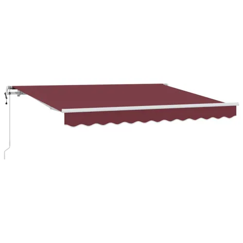 Povlačivi tende Tamno crvena 300 x 200 cm tkanina - Bordo (bijeli okvir) 3 x 2 m Električna Cijena