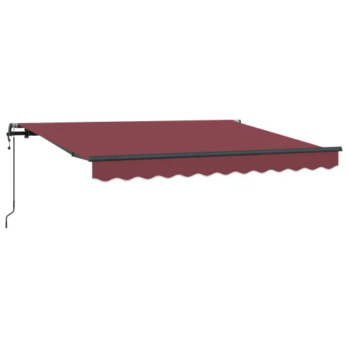Povlačivi tende Tamno crvena 300 x 200 cm tkanina - Bordo (antracitni okvir) 3 x 2 m Električna Cijena