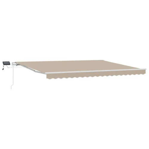 Povlačivi tende Bež 450 × 350 cm Tkanina i Aluminij - Bež 450 × 350 cm s bijelim okvirom Cijena