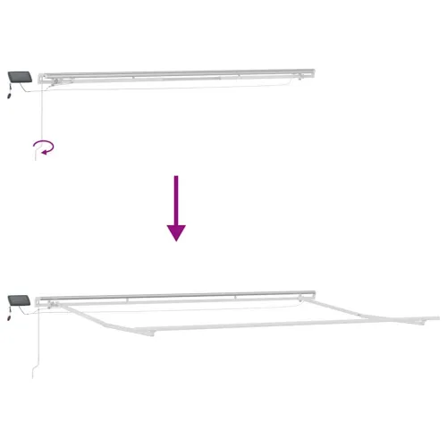 Povlačivi tende Bež 450 × 350 cm Tkanina i Aluminij - Bež 450 × 350 cm s bijelim okvirom Cijena