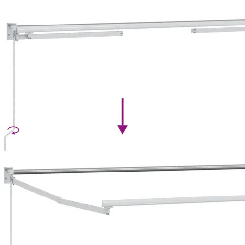 Povlačivi tende Tamno crvena 3 x 2 m 100% Poliester i Aluminij - Bordo (bijeli okvir) 3 x 2 m Cijena