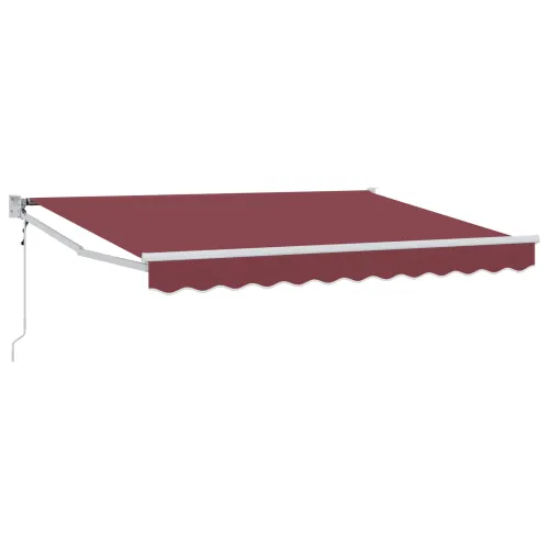 Povlačivi tende Tamno crvena 3 x 2 m Poliester i metal - Tamno crvena 3 x 2 m s bijelim okvirom Cijena