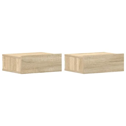 Viseći noćni ormarići 2 kom 40x30x15 cm konstruirano drvo - sonoma hrast 2 Cijena