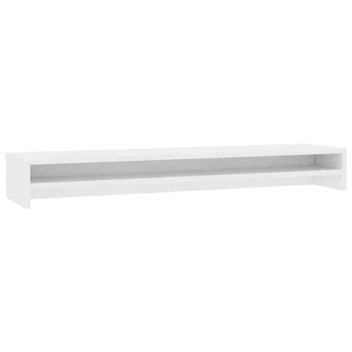 Stalak za monitor bijeli 100 x 24 x 13 cm konstruirano drvo - Bijela 1 Bijela Cijena