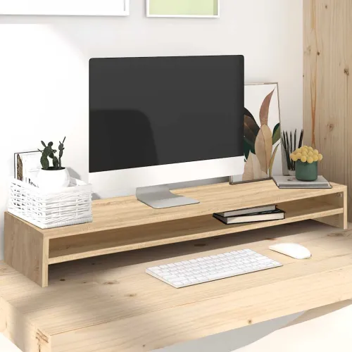 Stalak za monitor boja hrasta sonome 100 x 24 x 13 cm drvena - sonoma hrast 1 Sonoma hrast Cijena