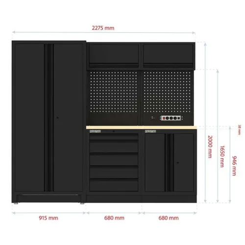 FEISTOS Oprema za radionicu EOS Blackline 1 | Metalni ormar za radionicu - BRANDED IN GERMANY Cijena