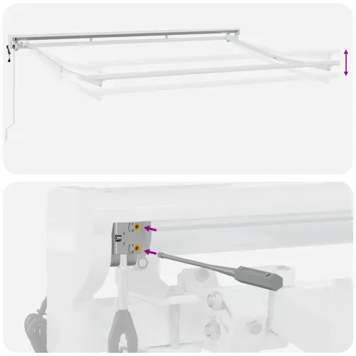 Okvir tende Bež 350 x 200 cm Poliester s PU premazom - Bež (bijeli okvir) 3,5 x 2 m Električna Cijena