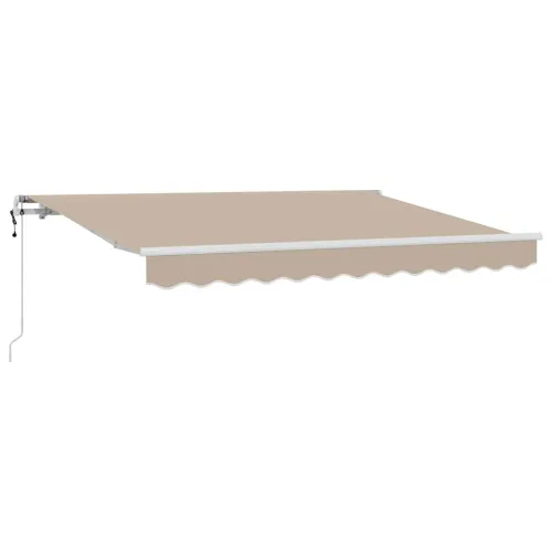Povlačivi tende Bež 350 x 200 cm tkanina - Bež (bijeli okvir) 3,5 x 2 m Električna Cijena