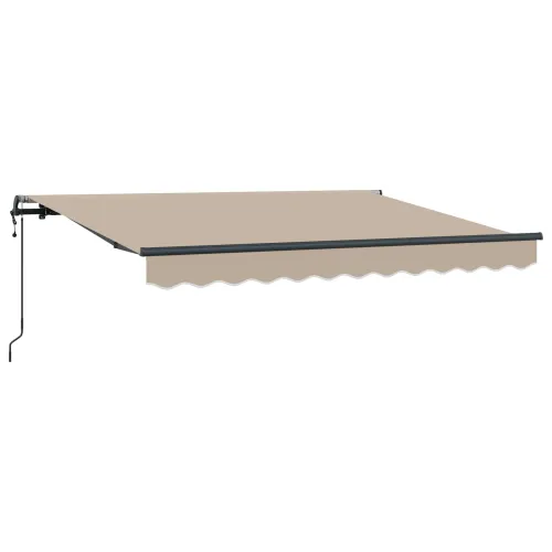 Povlačivi tende Bež 350 x 200 cm tkanina - Bež (antracitni okvir) 3,5 x 2 m Električna Cijena