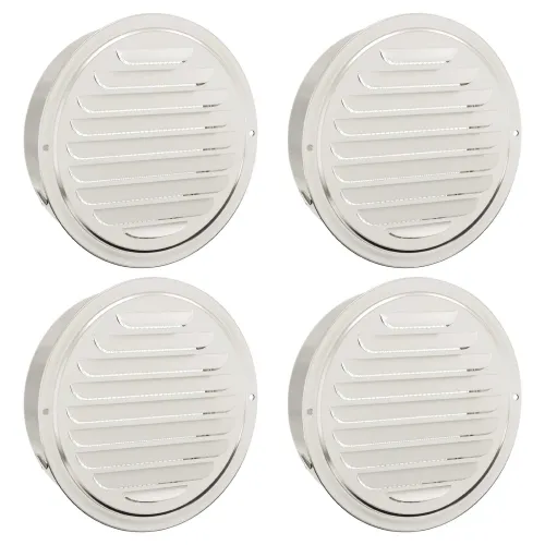 Pokrov ventilacije 4 kom. Srebrno 150 mm Nehrđajući čelik - 150 mm Cijena