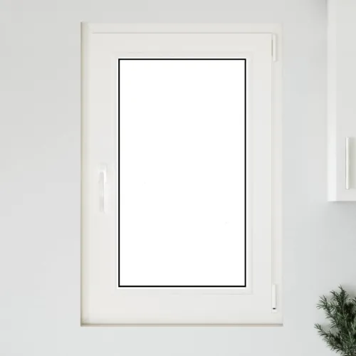 Prozor za podrum s nagibom i okretanjem RISOR 60 x 80 cm - Bijela 60 x 80 cm (dvostruki sloj) Naginjanje i okretanje desno Cijena