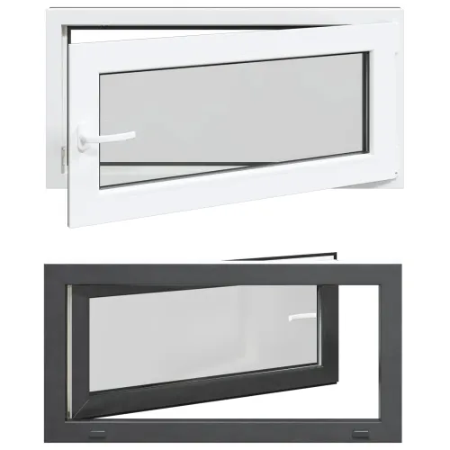 Prozor za podrum s nagibom i okretanjem RISOR 100 x 50 cm - Antracit 100 x 50 cm (dvostruki sloj) Naginjanje i okretanje desno Cijena
