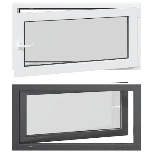 Unutarnja boja prozora u podrumu bijela RISOR 110 x 60 cm - Antracit 110 x 60 cm (dvostruki sloj) Naginjanje i okretanje desno Cijena