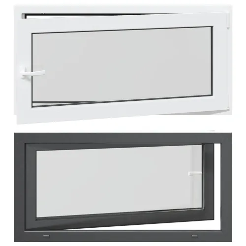 Prozor za podrum s nagibom i okretanjem RISOR 120 x 60 cm - Antracit 120 x 60 cm (dvostruki sloj) Naginjanje i okretanje desno Cijena