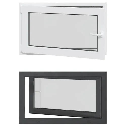 Unutarnja boja prozora u podrumu bijela RISOR 100 x 50 cm - Antracit 100 x 50 cm (trostruki sloj) Nagibanje i okretanje lijevo Cijena