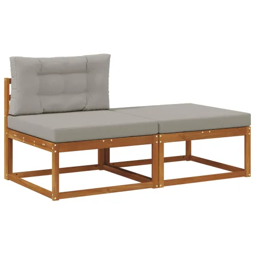 Sekcionalna sofa s jastukom 2 Komad Prirodna - Prirodna i svjetlosiva Srednji +otoman Cijena