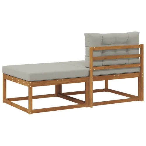 Sekcionalna sofa s jastukom 2 Komad Prirodna - Prirodna i svjetlosiva Srednji +otoman Cijena