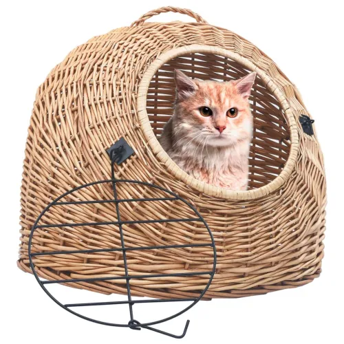 Transporter za mačke 60 x 45 x 45 cm od prirodne vrbe - Žuta 60 x 45 x 45 cm Cijena