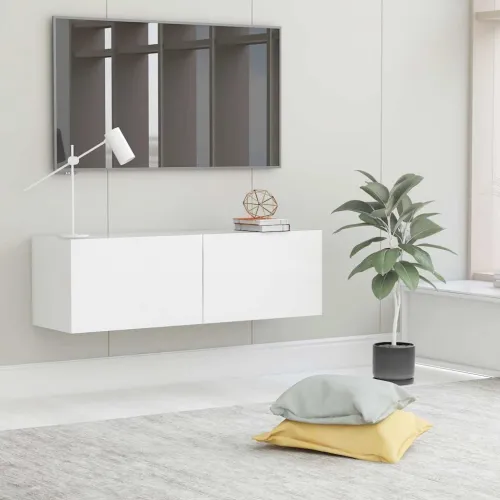 TV ormarić bijeli 100 x 30 x 30 cm od konstruiranog drva - Bijela 1 100 cm Cijena