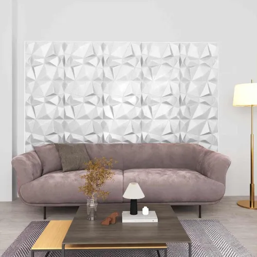 Zidne panele 12 kom. 50 x 50 cm Dijamant bijela XPS pjena - Dijamantno bijeli 12 Cijena