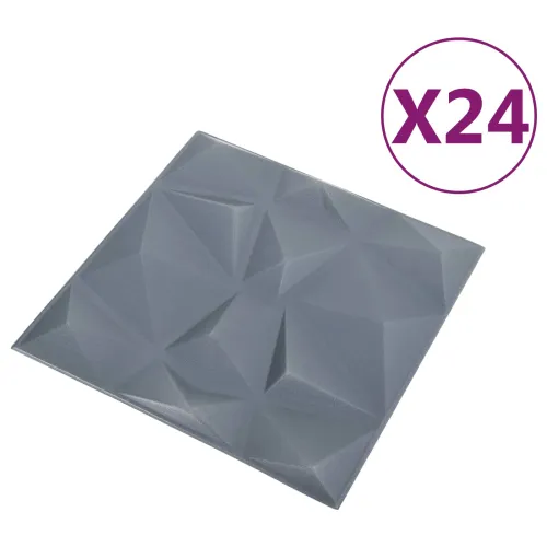 Zidne panele 24 kom. 50 x 50 cm Dijamant siva XPS pjena - Dijamantno sivi 24 Cijena