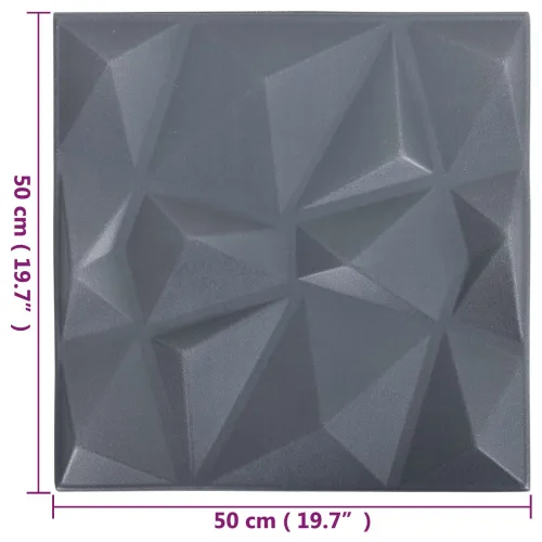 Zidne panele 24 kom. 50 x 50 cm Dijamant siva XPS pjena - Dijamantno sivi 24 Cijena