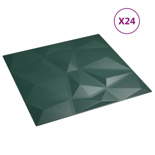 Zidne panele 24 kom. 50 x 50 cm Zelena XPS pjena - Zelena 24 Cijena