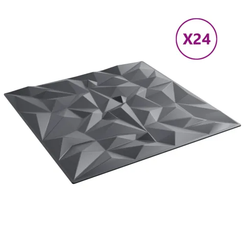 Zidne panele 24 kom. 50 x 50 cm Ametist siva XPS pjena - Ametist siva 24 Cijena