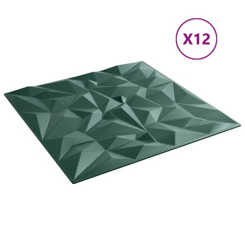 Zidne panele 12 kom. 50 x 50 cm Ametist zelena XPS pjena - Ametist zelena 12 Cijena