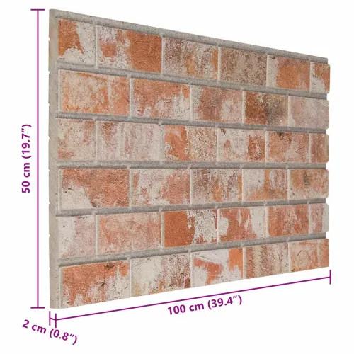 Zidne panele 10 kom. 100 x 50 cm Narančasta EPS pjena - Narančasta Cijena