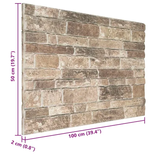 Zidne panele 10 kom. 100 x 50 cm Šareni EPS pjena - multicolour brick Cijena