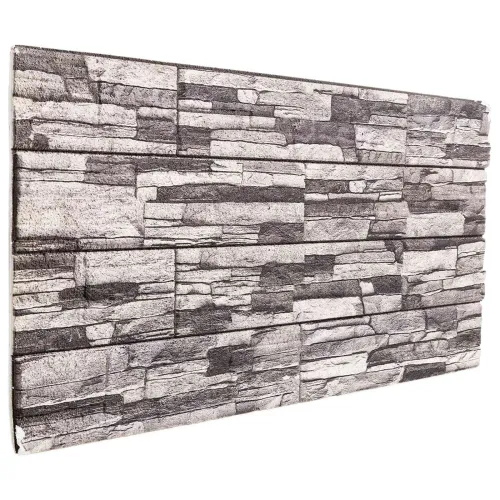 Zidne panele 10 kom. 100 x 50 cm Tamno siva i svijetlo siva - Tamno siva i svijetlo siva Cijena