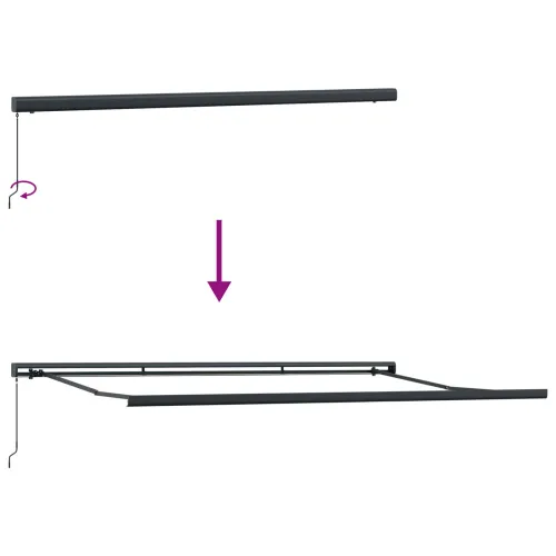 Povlačiva tenda Zelena i bijela 4 × 3 m Platno i Aluminij - Zelena i bijela (antracitni okvir) 400 × 300 cm s antracitnim okviro Cijena