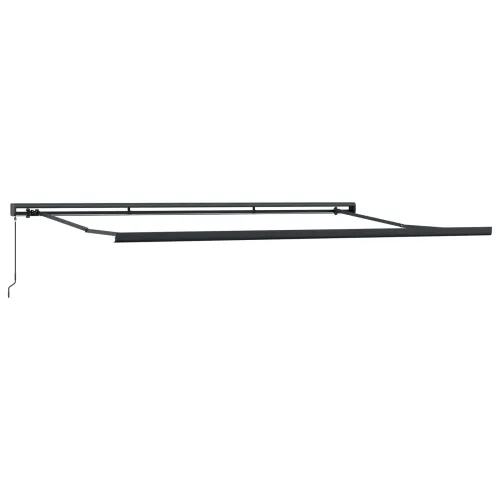 Povlačiva tenda Zelena i bijela 4 × 3 m Platno i Aluminij - Zelena i bijela (antracitni okvir) 400 × 300 cm s antracitnim okviro Cijena