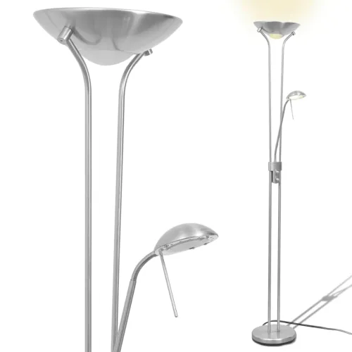 Podna LED svjetiljka s prigušivanjem 23 W - Srebrno 1 1 Cijena
